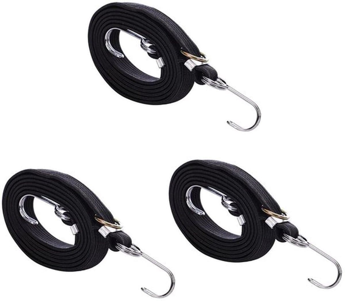 Bungee Koorden 80 Inch - Verstelbaar Elastisch Touw - Heavy Duty - Met Gesp/Haken - Anti-roest - Voor Camping/Tuinieren - Elastisch Koord — afbeelding 1