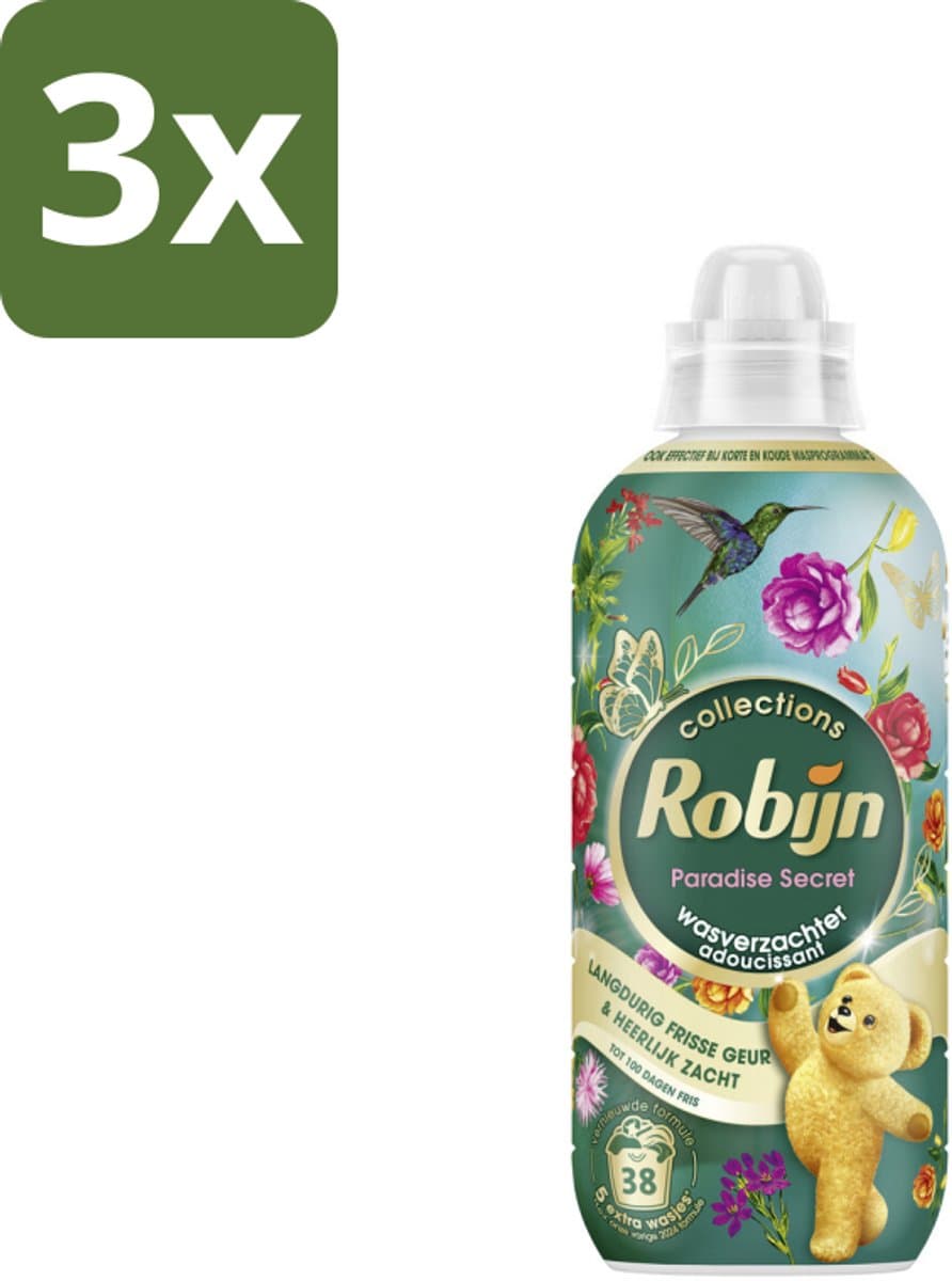 3 x Robijn – Wasverzachter – Intense Paradise Secret – 765 ml - Koffiezetapparaat — afbeelding 1