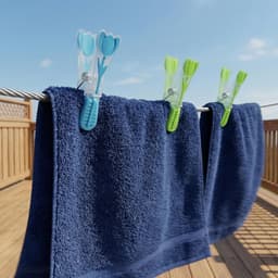 Wasknijpers - Meerkleurige Waslijn Knijpers, Stevige Antislip Plastic voor Het Drogen van Kleding (6 Groen, 6 Rood, 6 Blauw, 6 Geel) — thumbnail 3