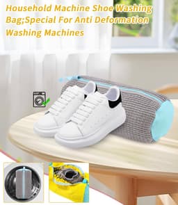 Schoenwaszak, wasmachine, schoenenzak, wasmachine, 2 stuks, multifunctionele waszak, schoenen met 360 graden reinigingsfleece, zelfreinigende schoenen, waszak voor wasmachine en droger — thumbnail 4