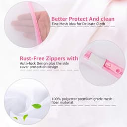 waszak voor wasmachine, set van 5, waszak met ritssluiting, voor beha, reizen, schoenen, koffer, sokken, ondergoed, babykleding — thumbnail 3