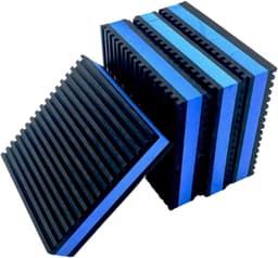 Trillingsdempers Wasmachine - Antitrillingsmatten Stabilisator - Apparaten Stabiliseren - Veerkrachtig Rubber EVA - 11 x 11 x 9 cm - Zwart — thumbnail 1