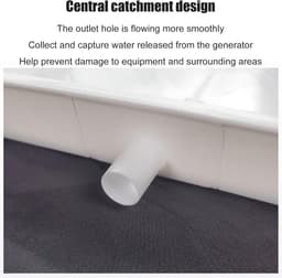 Condensaatbak Kunststof - Lekbak Afvoer - Airco Water Opvang - Versterkte Duurzame Structuur - 5 m Afvoerpijp - Grijs — thumbnail 3