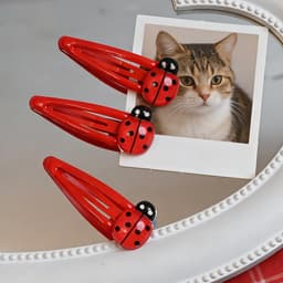 Lieveheersbeestje schattige haarspeld haarclips, cartoon-dierenhaarspeld zijnaald Ladybird haarclips voor lieveheersbeestje kostuum outfit anti-slip tiara's voor dames meisjes — thumbnail 5