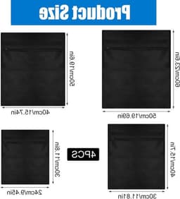 Set van 4 Waszakken in Verschillende Maten - Voor Delicate Kleding - Zwart — thumbnail 2