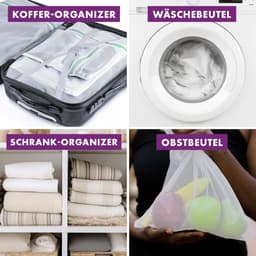 SnelShoppen - Mesh Waszakken voor Wasmachine - Set van 5 - Beschermt Kleding, Sokken, Lingerie, BH's, Schoenen - Hoogwaardige Wasnet met Rits - Waszak — thumbnail 5
