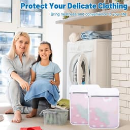 Schoenwaszak voor wasmachine - Wit - 30 x 40 cm - Duurzaam Honingraat Mesh - Voor Delicate Kleding — thumbnail 3
