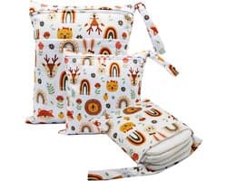 Wasnetjes met ritssluiting - Blauw - 30 x 25 cm - Waterdicht Polyester - Voor Reizen en Zwemkleding