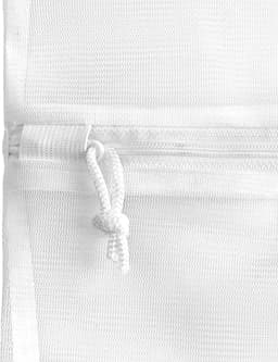 Wasnetjes met ritssluiting - Wit - 30 x 40 cm - Herbruikbaar wasnetje van sterk materiaal - Voor bescherming van kleding in wasmachine en droger — thumbnail 3