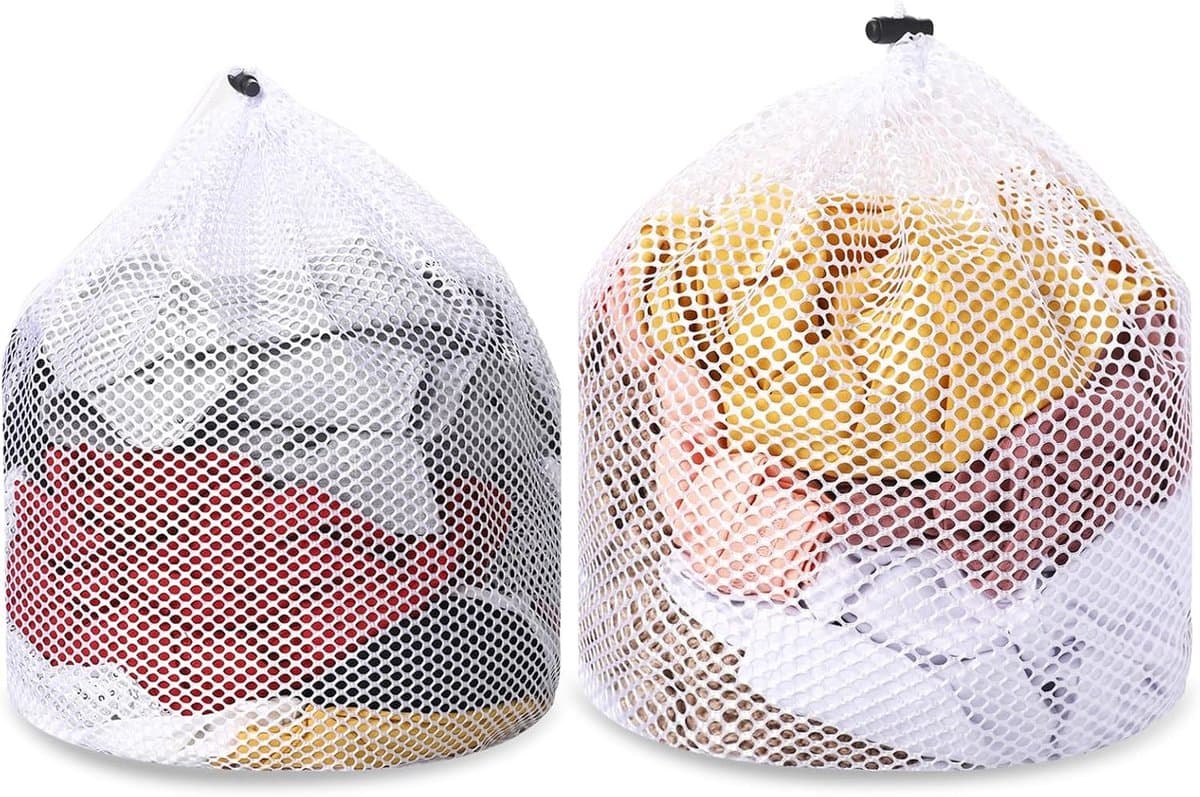 Wasnetjes met ritssluiting - Wit - 30 x 40 cm en 40 x 50 cm - Nylon waszakken voor wasmachine - Bescherming voor kleding — afbeelding 1