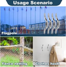 Waslijn Koord Cleat Haken - Robuust en duurzaam - Voor eenvoudige bevestiging - Ideaal voor het ophangen van was - ShopVlot — thumbnail 4