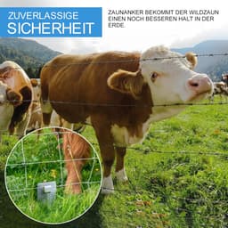 Grondankers voor Wildfence 33 cm - Galvanised staal - 30 stuks - Ideaal voor stabiele bevestiging - ShopVlot — thumbnail 5