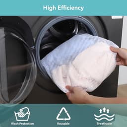 Waszak met Draaggreep - Katoen - Handige Ophangfunctie - Ruim Formaat - Voor Wassen en Sorteren — thumbnail 3