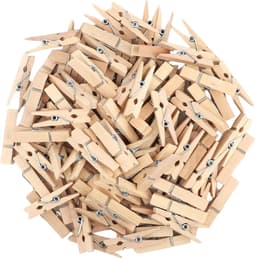 100 Stuks Mini Houten Wasknijpers – Natuurlijke Decoratieve Knijpers voor Foto’s, DIY Knutselen, Fotomuur, Kaarten & Decoratie — thumbnail 1