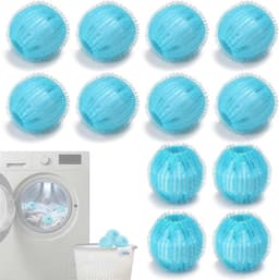 Set van 12 herbruikbare pluisballen voor wasmachine, anti-haren voor katten en honden, effectieve accessoires voor het verwijderen van dierenharen in de wasmachine — thumbnail 1