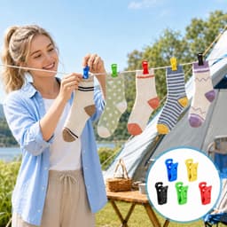 100 stuks sokkenklemmen voor wasmachine en droger met opbergdoos, sokkenhouder, wasmachine met haken, sokken met sokkenclip direct in de lade zonder ze te vouwen sokken — thumbnail 4