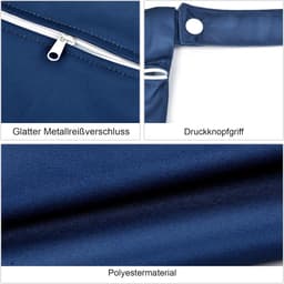 SnelShoppen - 2 stuks waszakken voor reizen, waterdichte vuilwaszakken met handvat en ritssluiting, opvouwbare natte zak voor zwemspullen, thuis, vaka — thumbnail 5