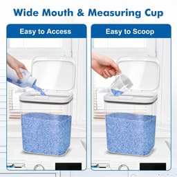 Dailygoods- Wasmiddelopslag 4 Stuks - Plastic Opbergdoos - Maatbekers - 5,5/2,8/2/1,2 l Capaciteit - Organisatie voor Wasmiddel - Wasparfum Opslag - Wasmiddelcontainer — thumbnail 2