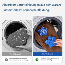 Dierenhaarverwijderaar Wasgoed - Pluisvanger Machine - Schoner Wassen - Absorbeert Haren Vezels - 3 Stuks - Blauw — thumbnail 5