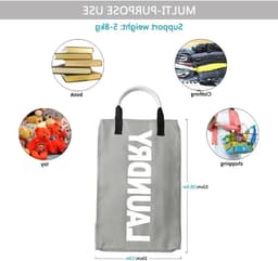 Vouwbare waszak van polyester met aluminium handvatten, ideaal voor huis en reizen, ruime capaciteit — thumbnail 5