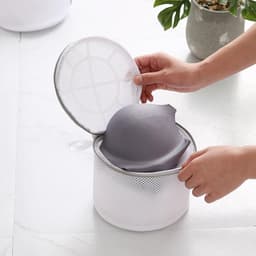 Cilindrische mesh waszakken 4-pack voor delicate was, met veilige ritssluitingen voor beha's en ondergoed, ideaal voor wasmachines en sokken — thumbnail 2