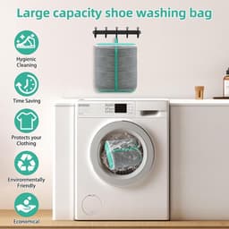 Schoenwaszak XL - 2-in-1 waszak voor schoenen - extra reinigingsvak voor zolen - eenvoudig in gebruik - ShopVlot — thumbnail 4