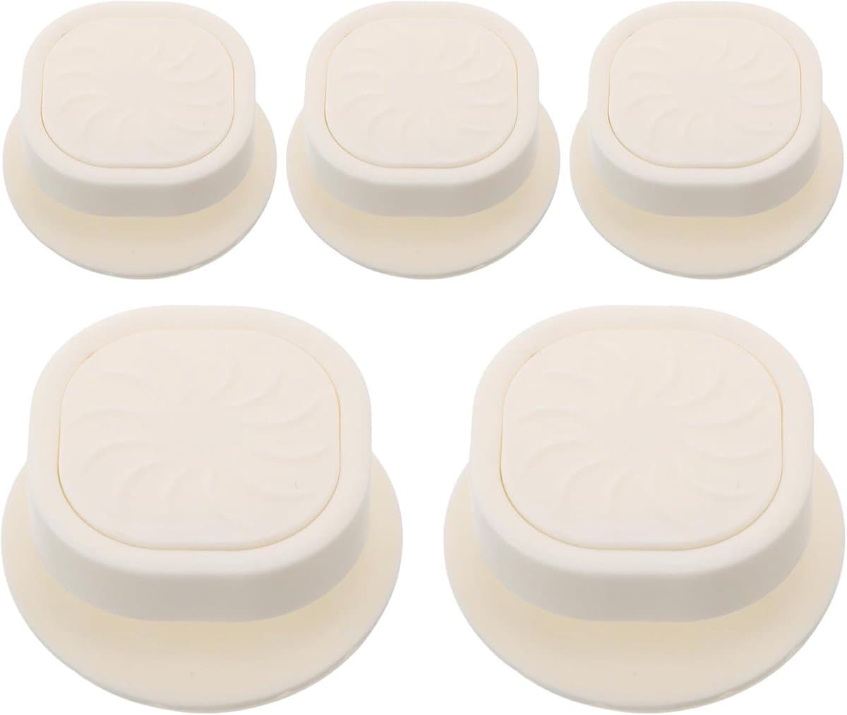 Vuilniszakhouder Clips - Plastic Klemmen - Afval Beheren - Draaibare Bevestiging - 5 Stuks - Wit — afbeelding 1
