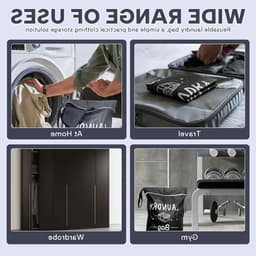 Opvouwbare waszakken voor vuile was, herbruikbare waszakken voor reizen en thuis, 2 stuks met ritssluiting — thumbnail 3
