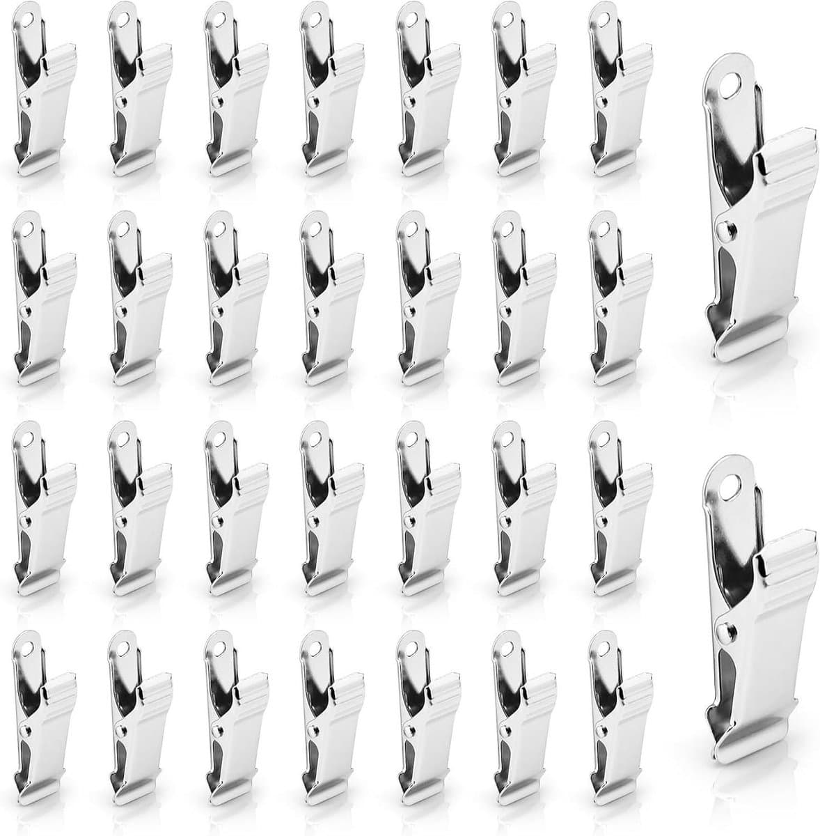 Mini Krokodillenklemmen - Veerklemmen Metalen Clips - Hobby Knutselen Ophangen - Gladde Kaak Stevige Veer - 4 cm - Zilver — afbeelding 1