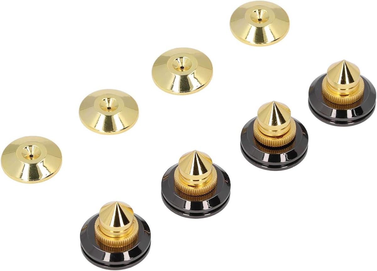 Luidspreker Isolatievoeten - Trillingsdempers Speakers - Verbeteren Geluidskwaliteit - Aluminium Constructie - 300 Kg Draagvermogen - Zilver — afbeelding 1
