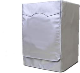 Wasmachinehoes - Wasserdicht Stof UV-Bescherming - 1 Stuk 55x60x85 CM - Stoffrontlader Afdekking met Ritssluiting - Voor Wasmachine en Droger - Zilverkleurig — thumbnail 1