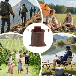 Foerageerzak - Verzamelzak - Outdoor Verzamelen - Handsfree Gemak - 20x22cm - Bruin — thumbnail 3