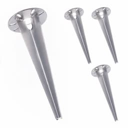 Grondanker voor tuinlamp - set van 4 - 30 cm - zilver — thumbnail 1