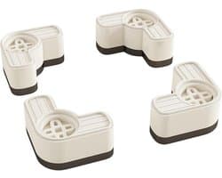 Wasmachine Voetkussens - Anti-trilling pads - Stabiele Basis - Drielaags Isolatie - 4 stuks - Zwart