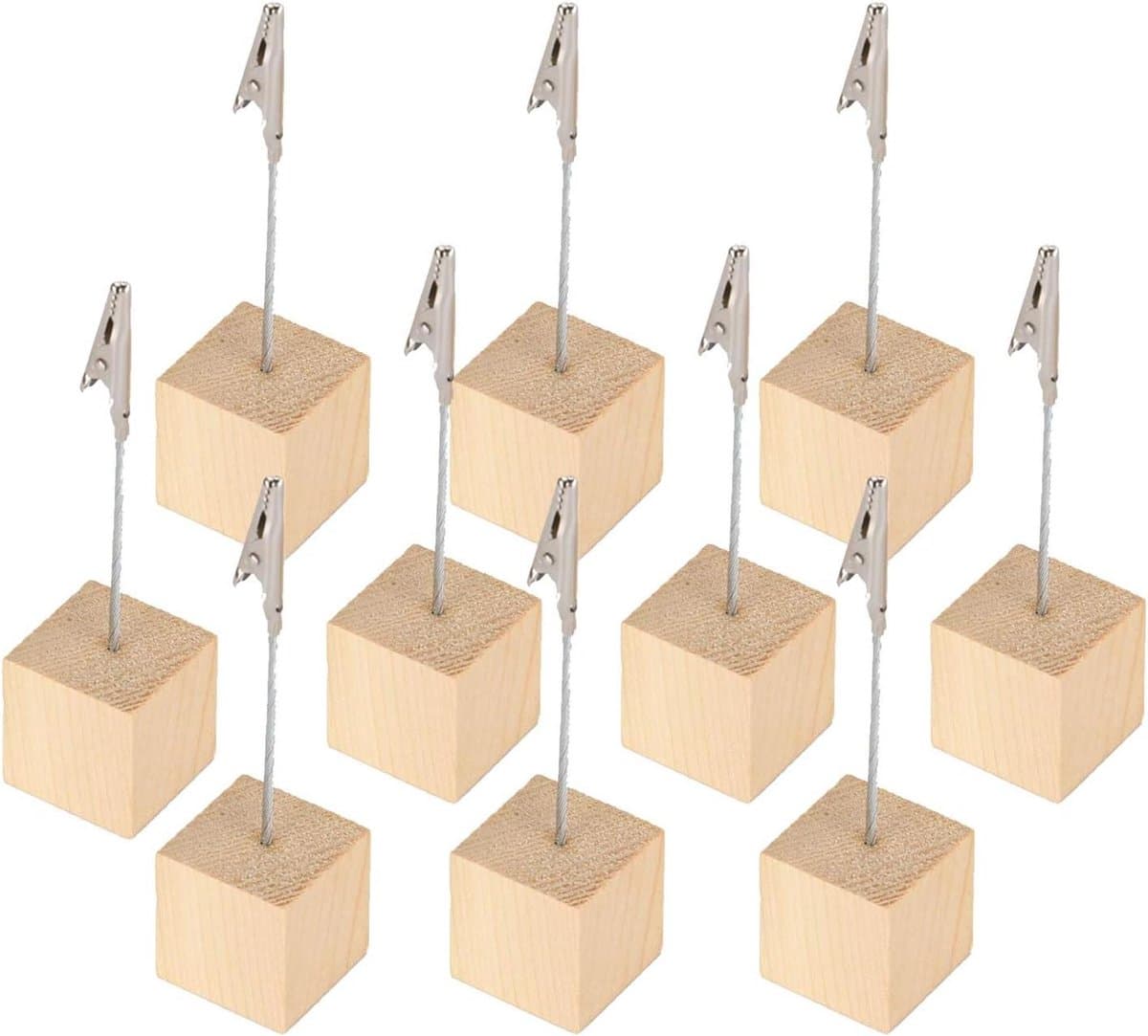 Notitieklemmen Set - Krokodil Clips - Berichten Vasthouden - Natuurlijk Hout - 10 Stuks - Houtkleurig — afbeelding 1