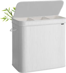 SONGMICS - Wasmand - Wassorteerder - Bamboe - Met Handgrepen - Uitneembare Waszak - 150 Liter — thumbnail 1