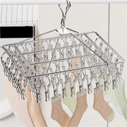 Wasknijpers Staal - Kledingclips - Was Sorteren - Winddicht Ontwerp - 20 Clips - Zilverkleurig — thumbnail 5