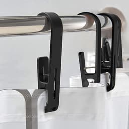 Wasknijpers met Haken - Kleding Clips - Kleding Drogen - Winddicht Ontwerp - 4 Stuks - Zwart — thumbnail 4