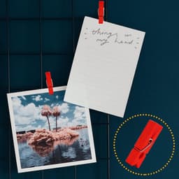 Houten fotoclips - Mini wasknijpers - Ambachten decoreren - Natuurlijk materiaal - 50 stuks - Rood — thumbnail 2