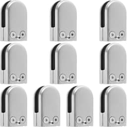 Dailygoods- Glazen Klemmen 10 Stuks - 6-8mm Roestvrijstalen Beugels - Klemhouder voor Glasplaat - Antislip Grip - Veilig en Stevig - Glasklem — thumbnail 2