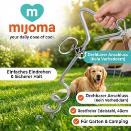 Dailygoods- Grondanker Spiraalvormig - Verankeringsspiraal voor Honden - Ideaal voor Buiten - Camping/Tuin - Veilig en Stevig - Hondenspiraal — thumbnail 4