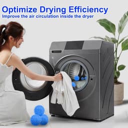 Allecto - Droogballen - Herbruikbare Droogballen - Zacht en Duurzaam - Set van 6 - Wasballen voor Wasmachine - Efficiënt voor Droogproces - Voor el... — thumbnail 2