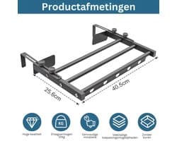 MRKK® Handdoekrek Radiator - Badkamer - Droogrek - Zwart met zilver