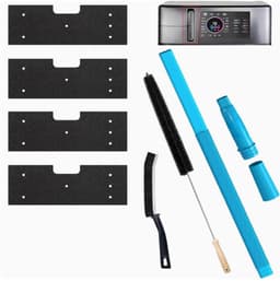 7-delige wasmachine- en drogercombinatie, inclusief verdikte pluizenfiltervervangingsset met reinigingsset voor de afvoer van de droger, pluizenfilter geschikt voor GE wasmachines en drogers met sponsfilter. — thumbnail 1