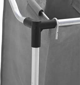TIM® Wasmand 4 Vakken - Wasmand - Wassorteerder - 20KG - Grijs - 96cm x 40cm x 92cm — thumbnail 2