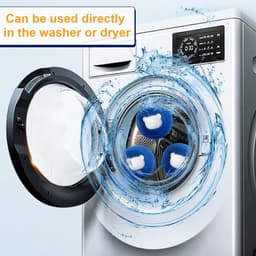 Dailygoody - Haarvanger wasmachine - Herbruikbaar - Anti-klitten - 8 stuks - Wasbal voor honden en katten - Beschermt wasgoed - Kleur blauw en sinaasa — thumbnail 4