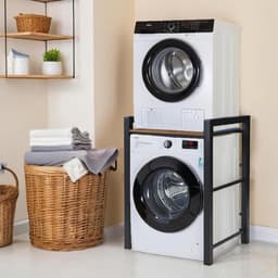 Washing Machine and Drying Cabinet, 3 Height Adjustable, Stacking Set for Washing Machine and Dryer with Front Loader, Washing Machine Cabinet, Load Capacity 300 kg (Nori) — thumbnail 5
