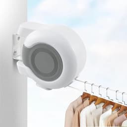 Wasrek Dubbele Lijn - Droogrek Intrekbaar - Kleding Drogen - Ruimtebesparend Ontwerp - 30 meter - Wit — thumbnail 4
