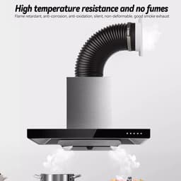 Afzuigslang Flexibel - Ventilatieslang Aluminium - Lucht Circulatie - Met Aluminium Versterking - 150 mm x 5 m - Zwart — thumbnail 2