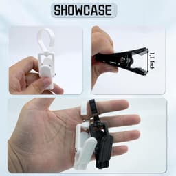Sterke Clips - Wasknijpers Hanger - Kleding Ophangen - 360 Graden Draaibaar - 10.4 cm Lengte - Zwart Wit — thumbnail 5